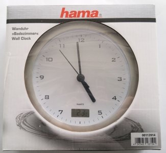 Настенные часы HAMA Bathroom H-113914, серебристый Настенные часы HAMA Bathroom H-113914, серебристый