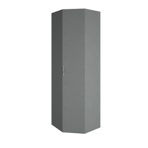 А.СТ-1.10(Серый) Шкаф угловой книжный с полками 600x600x1975