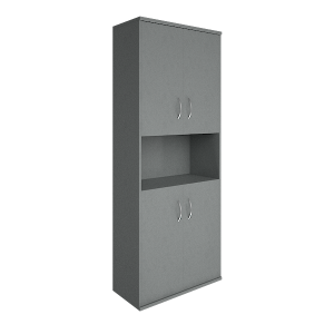 А.СТ-1.5(Серый) Шкаф высокий широкий закрытый с нишей 770x365x1975