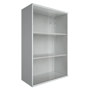 А.СТ-2.4(Белый) Шкаф широкий средний со стеклом 770x365x1200