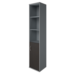 АСУ-1.1 Пр(Венге/Металлик) Шкаф высокий узкий полуоткрытый АСУ-1.1 Пр правый (403x365x1975)