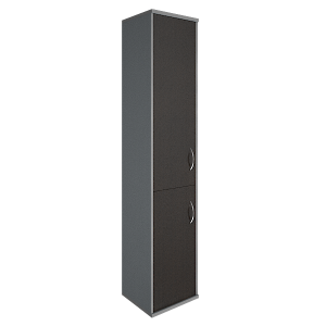 А.СУ-1.3 Л(Венге/Металлик) Шкаф высокий узкий закрытый А.СУ-1.3 Л левый (403x365x1975)