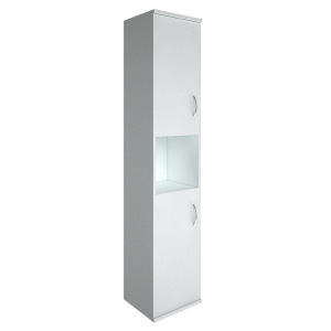 А.СУ-1.5 Л(Белый) Шкаф высокий узкий закрытый с нишей А.СУ-1.5 Л левый (403x365x1975)