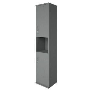 А.СУ-1.5 Пр(Серый) Шкаф высокий узкий закрытый с нишей А.СУ-1.5 Пр правый (403x365x1975)