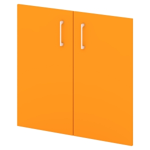 SS-010(белый/апельсин) Двери низкие, ЛДСП S-010 (792x16x736)