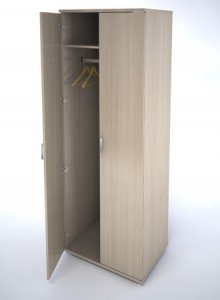 ШМ50(Дуб молочный15) Шкаф для одежды глубокий 744х520х2046