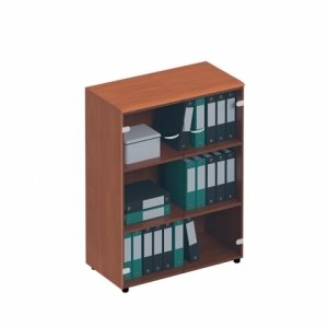Шкаф для документов средний со стеклянными тонированными дверьми (90x46x120) Шкаф для документов средний со стеклянными тонированными дверьми (90x46x120)