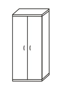 Шкаф для одежды КН-2.2 (800х430х1945) Шкаф для одежды КН-2.2 (800х430х1945)