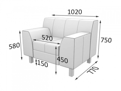 Кресло FL1-2 (1020х770х750) Кресло FL1-2 (1020х770х750)