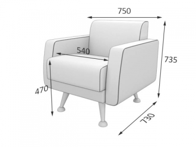 Кресло Li 1-2 (750х730х735) Кресло Li 1-2 (750х730х735)