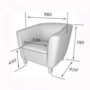 Кресло Ox1 (980х900х780) Кресло Ox1 (980х900х780)