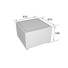 Стол угловой со стеклом/или с ЛДСП МТ-2 (810х810х540) Стол угловой со стеклом/или с ЛДСП МТ-2 (810х810х540)