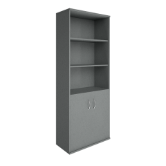 А.СТ-1.1(Серый) Шкаф высокий широкий полуоткрытый 770x365x1975