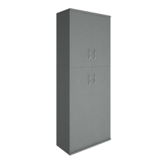 А.СТ-1.8(Серый) Шкаф высокий широкий закрытый А.СТ-1.8 (770x365x1975)