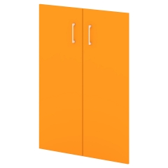SS-020(белый/апельсин) Двери средние, ЛДСП S-020 (792x16x1116)