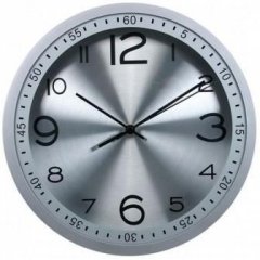 Настенные часы БЮРОКРАТ WallC-R05P, серебристый